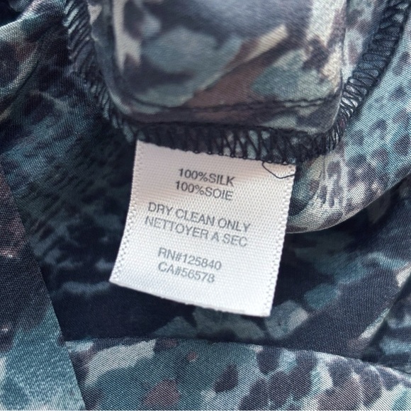 Intermix Silk Snake Print Romper XS Blue Belted - Picture 7 of 8